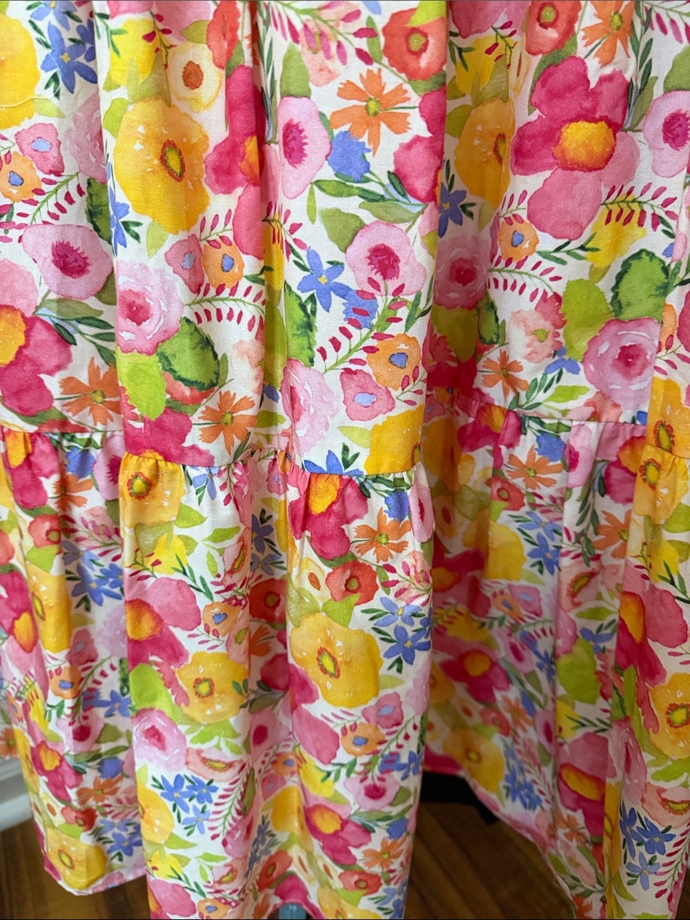 Stellah Pink Yellow Floral Midi Sundress - Picture 5 of 16